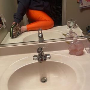 neon orange leggings